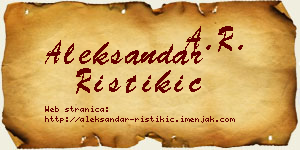 Aleksandar Ristikić vizit kartica